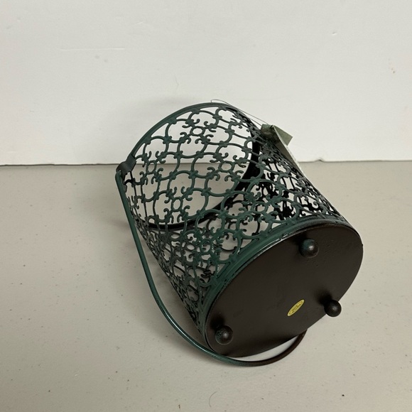 Celebrating Home Retired Catedral Pattern Metal Candle holder with handle . - Picture 12 of 16